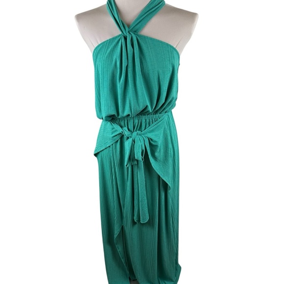 Free People Beach Golden Days Maxi Dress Turquoise/Radical Teal Medium - Picture 6 of 12